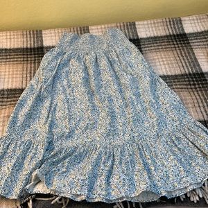 Blue Floral Skirt